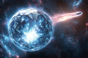 Illustration of diamond planet