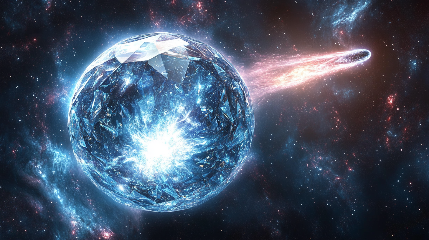 Illustration of diamond planet