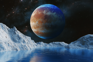 Illustration fo habitable zone exoplanet