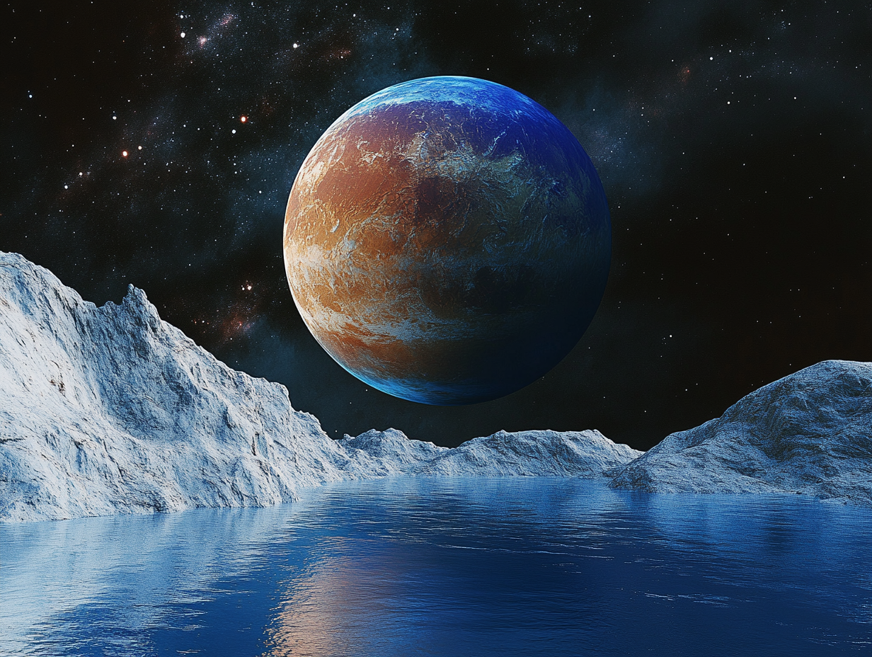 Illustration fo habitable zone exoplanet